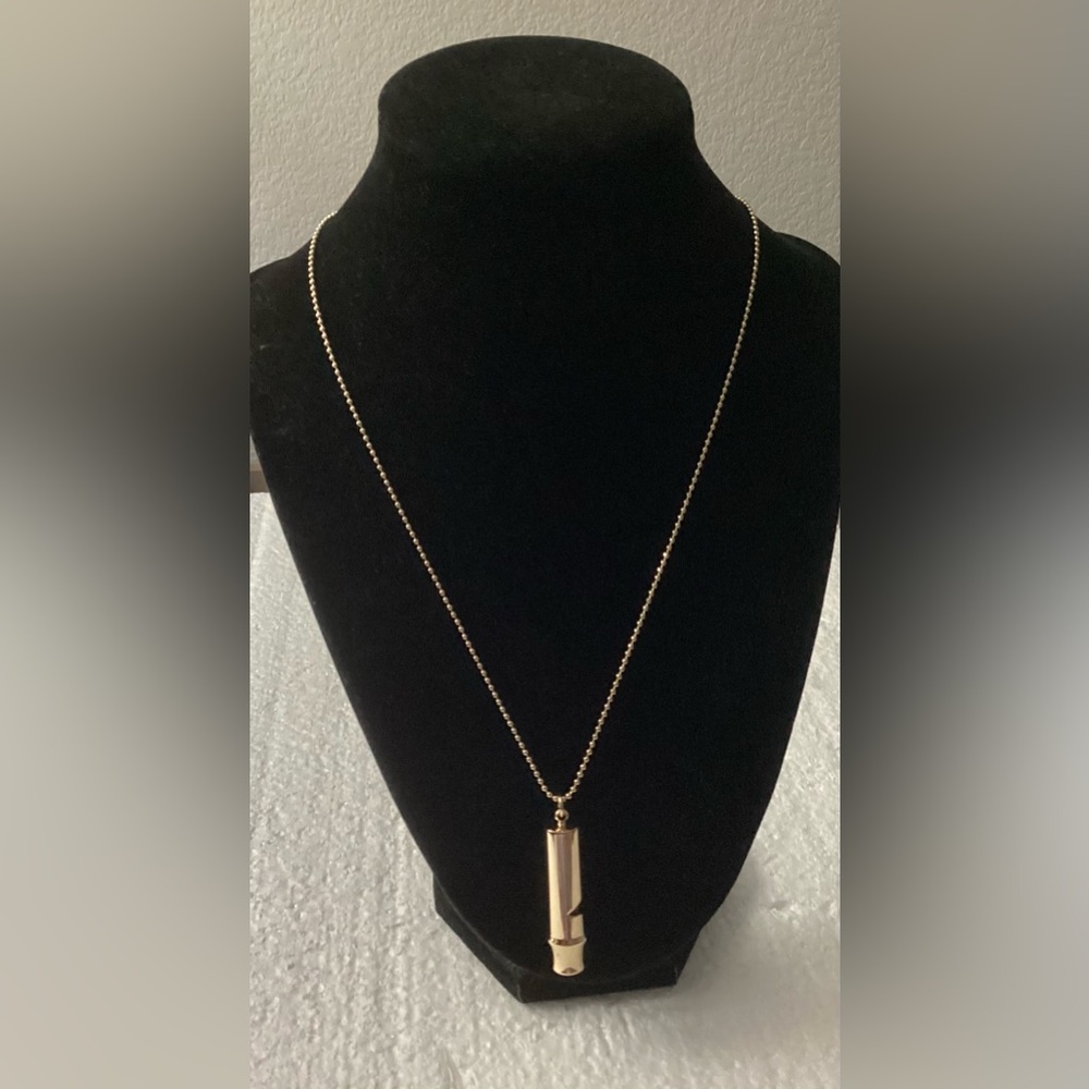 Lauren Ralph Lauren Gold-Tone Whistle Pendant Necklace